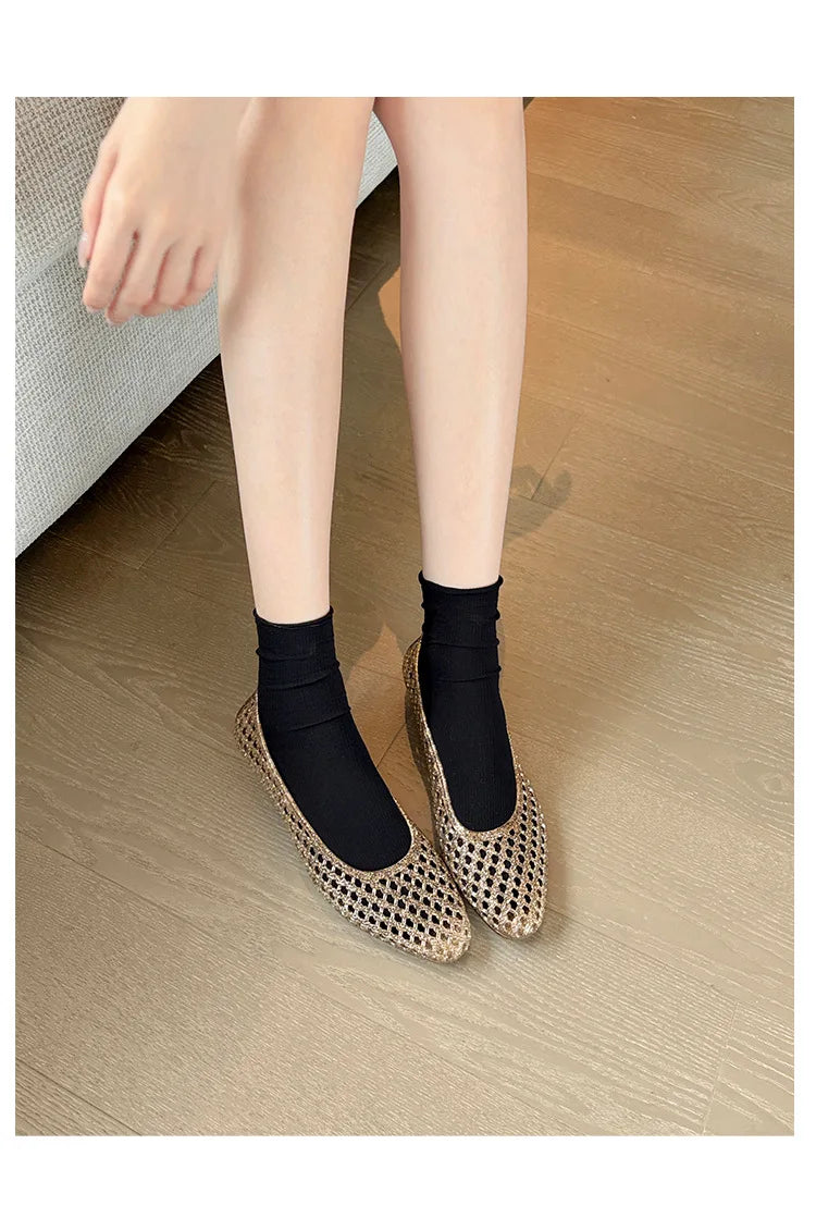 Kids'Casual Shoes Sandals Summer Princess Jelly Shoes Baotou Beach Shoes Soft soled Crystal Shoes New Style Size 35-40