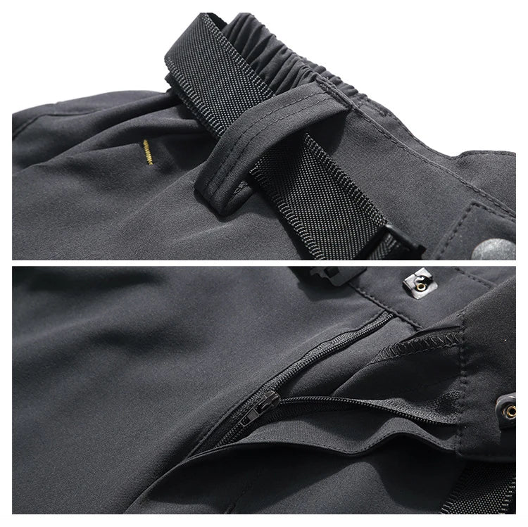 Men's Camping Hiking Pants Trekking High Stretch Summer Thin Waterproof Quick Dry UV-Proof Outdoor Travel Trousers