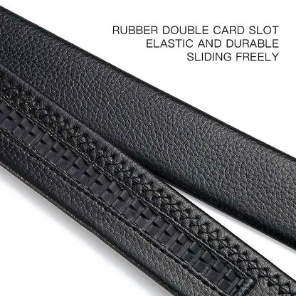 Business Men's Belt Metal Automatic Buckle Work Belt High Quality Men 120cm Leather Belt Business
