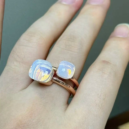 Classic and Petite Ring Set for Women Colorful Cyrstal Fashion Jewelry Gift Vanlentine's Day