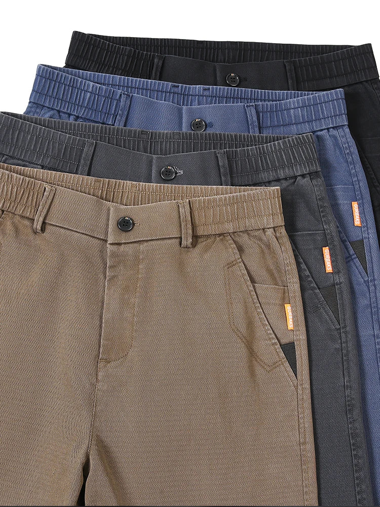 4 Colors New Straight Men's Pants Baggy Casual Lyocell Comfortable Stretch Trousers Male Wide Fashion Korean Pants Streetwear