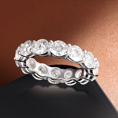 D VVS1 Moissanite Ring GRA Certified 5mm Lab Diamond s925 Sterling Silver 18k White Gold Engagement Rings for Women Man