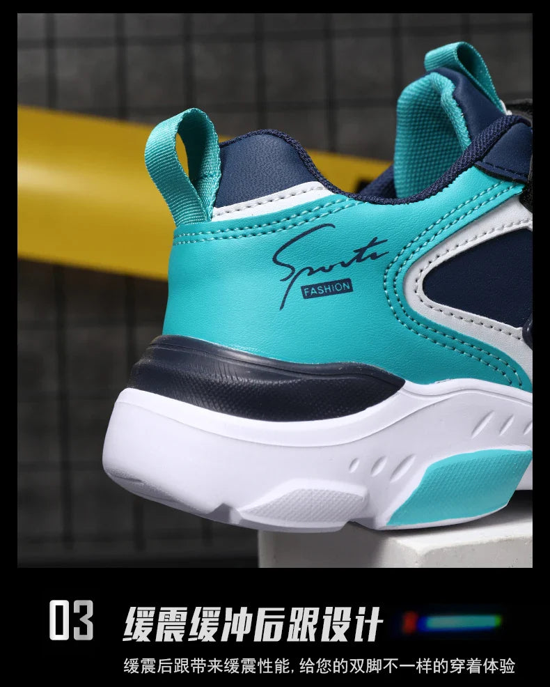 Children Running Shoes Boys Girls Basketball Sneakers Kids Shoes Leather Outdoor Comfortable Sports Tennis Shoes School Students