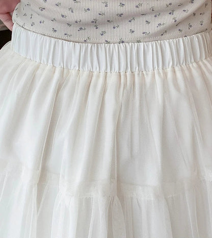 Women Summer 2026 A-Line Mini Skirt Pleated Puffy Short Skirt Korean Fashion Style Flower Bud Skirt Sweet Streetwear Y2k