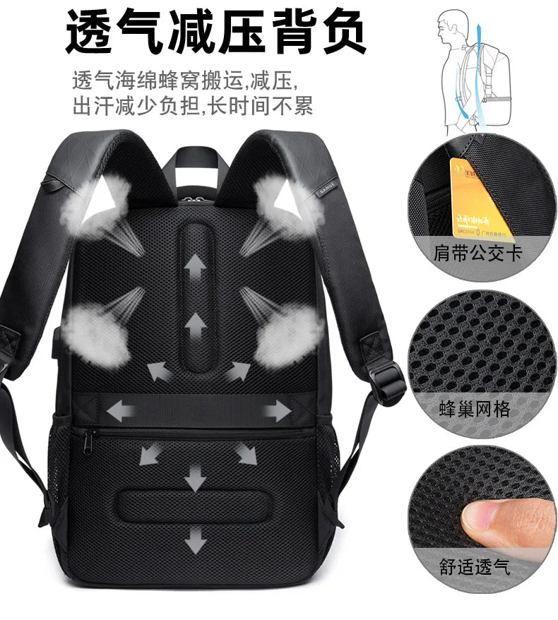 Men's Designer Laptop Bag School Bags for Boys Male Motorcycle Tactical Business Sports Travel Backpack Men