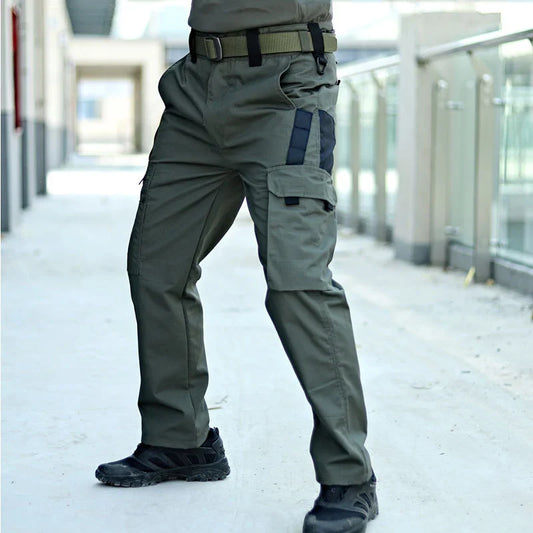 Men's Outdoor Work Pants 2-Pcs Tactical Cargo Trousers New Multi-pocket Wear-Resistant Workwear Outdoor Waterproof Hiking Pants
