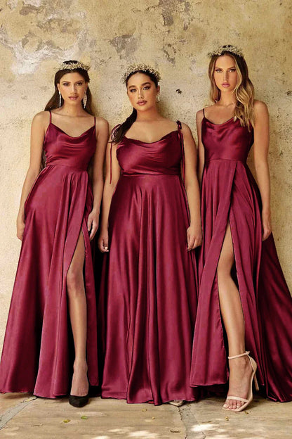 Elegant A Line Long Prom Dress For Women 2024 High Slit Backless Zipper Back Cocktail Party Formal Occasion Dresses Robe Soiree