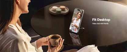 Phone Mount Strong Magnetic Phone Holder Mount with Pull Ring Phone Grip for iPhone/Samsung/Android