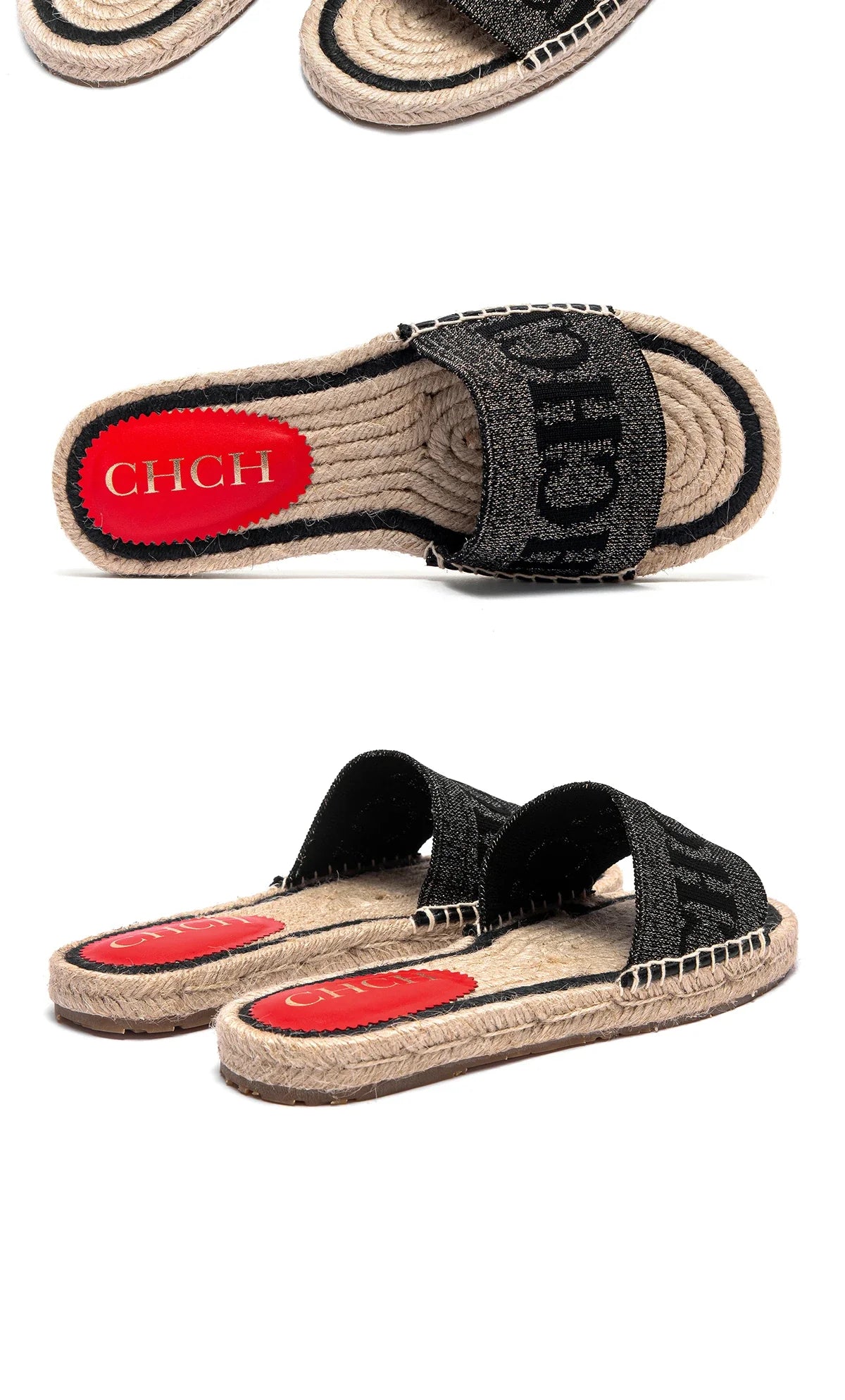 Slippers Women's  Simple and Comfortable Handmade Hemp Bottom Sandals Beach shoes
