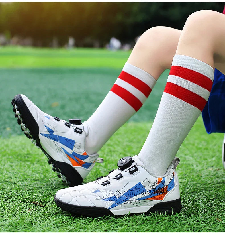 Children's Soccer Shoes Kids Sneakers Non-slip Boys Girls Football Boots Outdoor Ultralight Soccer Trainers Leather Futsal Shoes