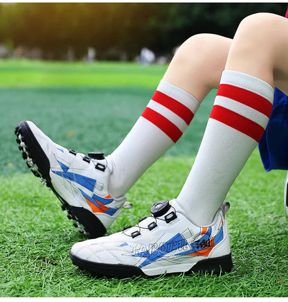 Children's Soccer Shoes Kids Sneakers Non-slip Boys Girls Football Boots Outdoor Ultralight Soccer Trainers Leather Futsal Shoes