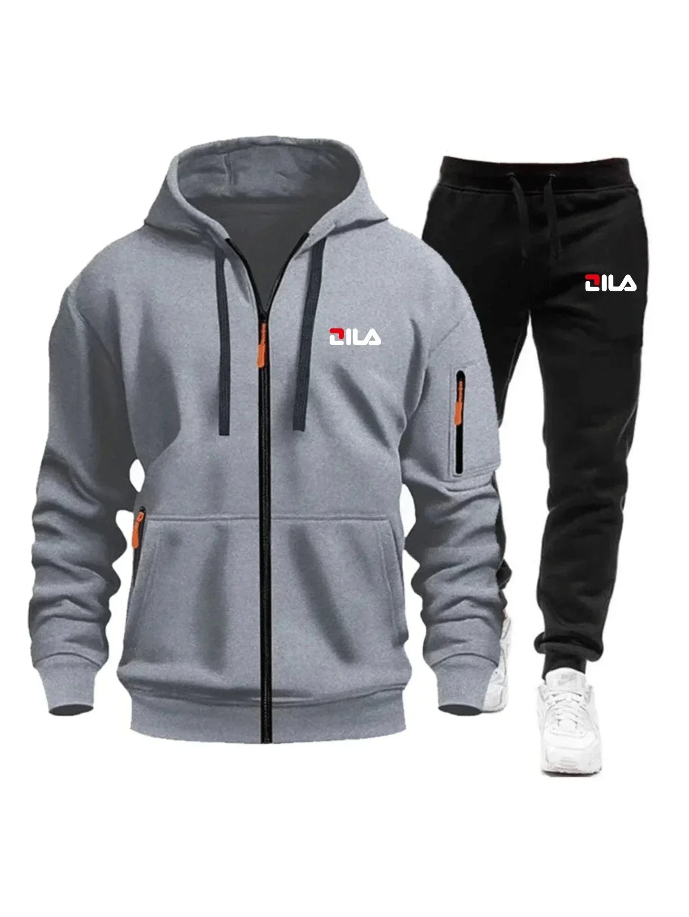 Men's Tracksuit Hoodies Pants Plus Size Autumn Winter Daily Casual Sporty Jogging Suit Fashion Sweatshirt Outfit Male Sports Set