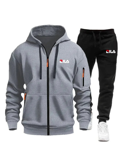 Men's Tracksuit Hoodies Pants Plus Size Autumn Winter Daily Casual Sporty Jogging Suit Fashion Sweatshirt Outfit Male Sports Set