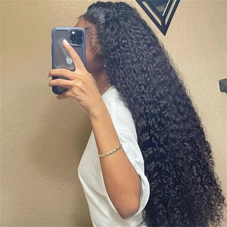 34 36inch Hd 13x4 13x6 Curly Wigs Deep Wave Frontal Wig Brazilian Curly Human Hair Wig Loose Water Wave Wig For Women