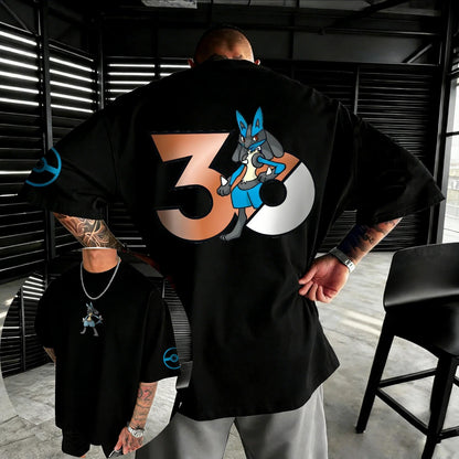30th Anniversary Printed Cotton T-shirt Summer New Men's and Women's Loose Casual Hip Hop Trendy Short Sleeve Top