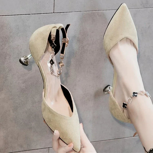New fashion dinner party dance design style mature senior all-match small skirt Internet celebrity same high heels