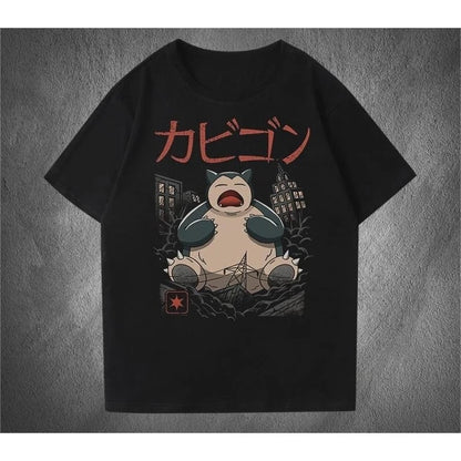 Charizard unisex 100%cotton Tshirt O-neck Short sleeve 2026 summer New Men's Harajuku graphics shirt