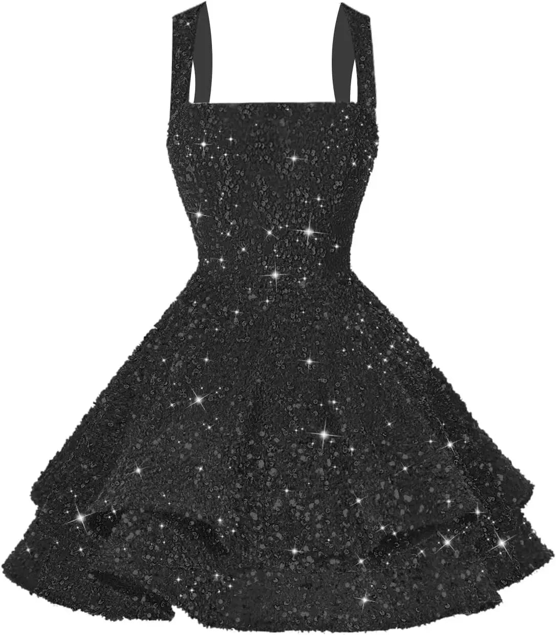 Vestidos de formatura curtos de lantejoulas para adolescentes 16 sessões de fotos Vestido de festa em camadas Vestido de coquetel Vestido de noite Vestido de formatura
