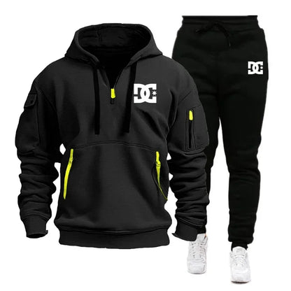 Men's hoodie sets for autumn and winter, featuring casual, fashionable, comfortable and personalized jogging suits and sport pan
