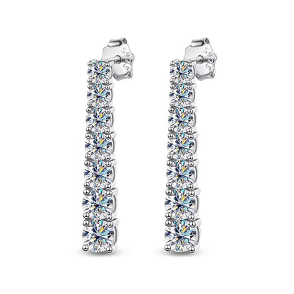 D VVS1 Moissanite Pandent Earrings for Woman Wedding Jewely with GRA s925 Sterling Sliver Plated 18k White Gold Earring