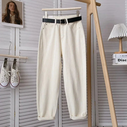Women's Jeans Summer Thin High-Waisted Loose-Fit Pants