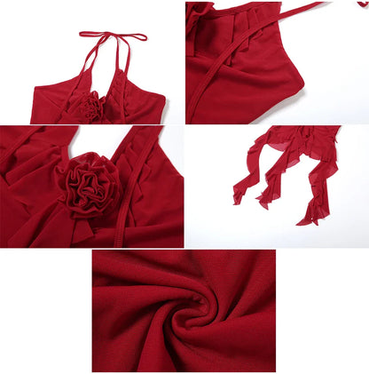 Hip-hop Summer New Sweet Gentle Cute All-match Fashionable Cool High Street Cool Sexy Women's Thin Backless Halter Vest