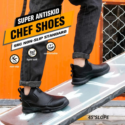 Men Chef Shoes Non-slip Waterproof Oil-proof Shoes Comfortable Work shoes for Man resistant business casual New Fashion
