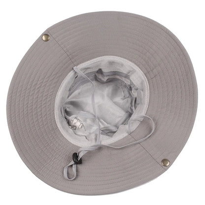 Men Bucket Hat Outdoor UV Protection Wide Brim Panama Safari Hunting Hiking Hat