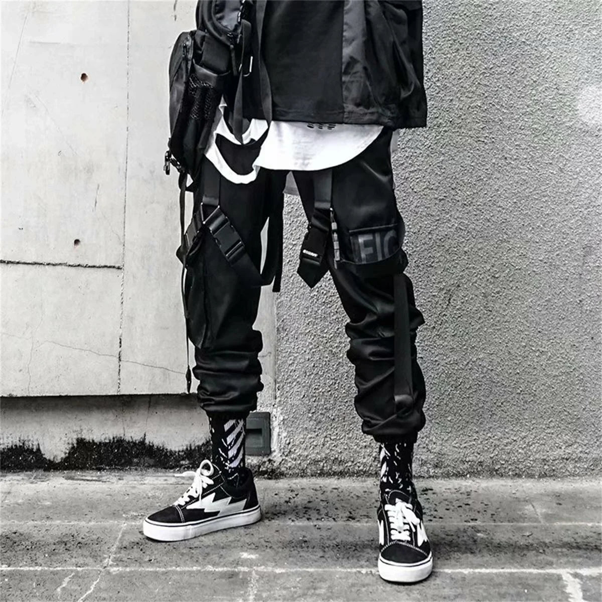 Techwear Cargo Pants Men Y2k Clothes Gothic Punk Harajuku Anime Streetwear Joggers Men's Pants Military Casual Harem Pants