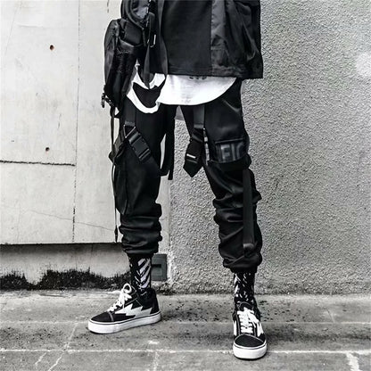 Techwear Cargo Pants Men Y2k Clothes Gothic Punk Harajuku Anime Streetwear Joggers Men's Pants Military Casual Harem Pants