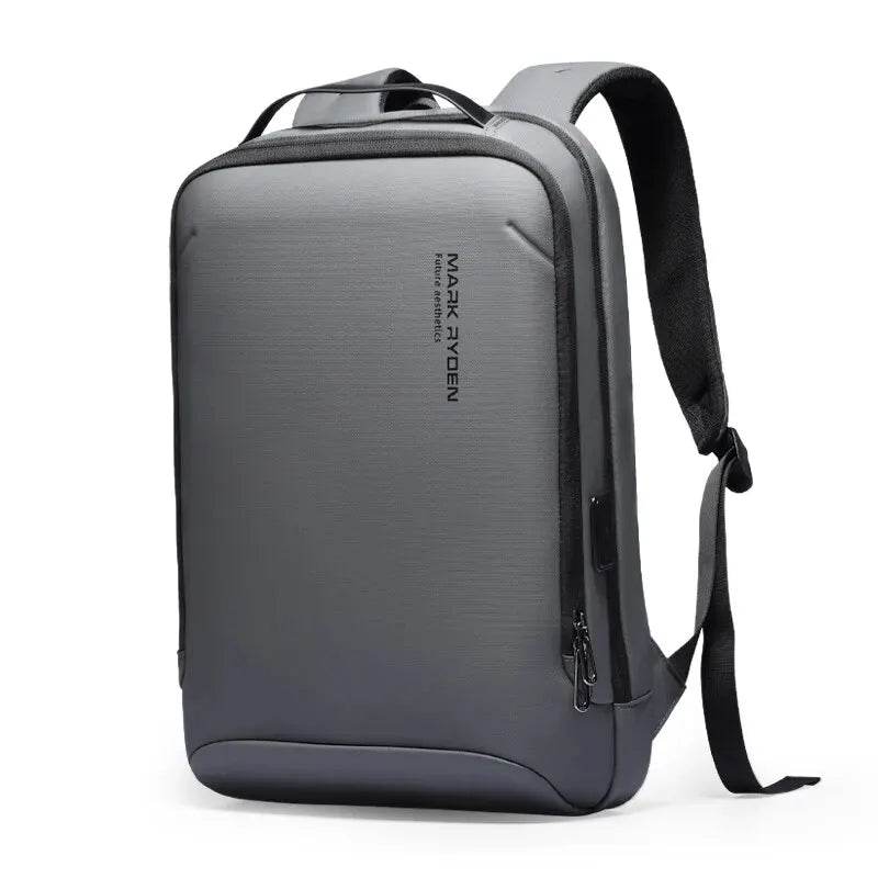 Slim Laptop Backpack for Men Business Minimalist Backpack YKK Zipper Scratch Resistant With USB