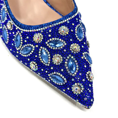 Black Color Elegant High Heels Nigeria Popular Design African Ladies Shoes And Bag Set For Party