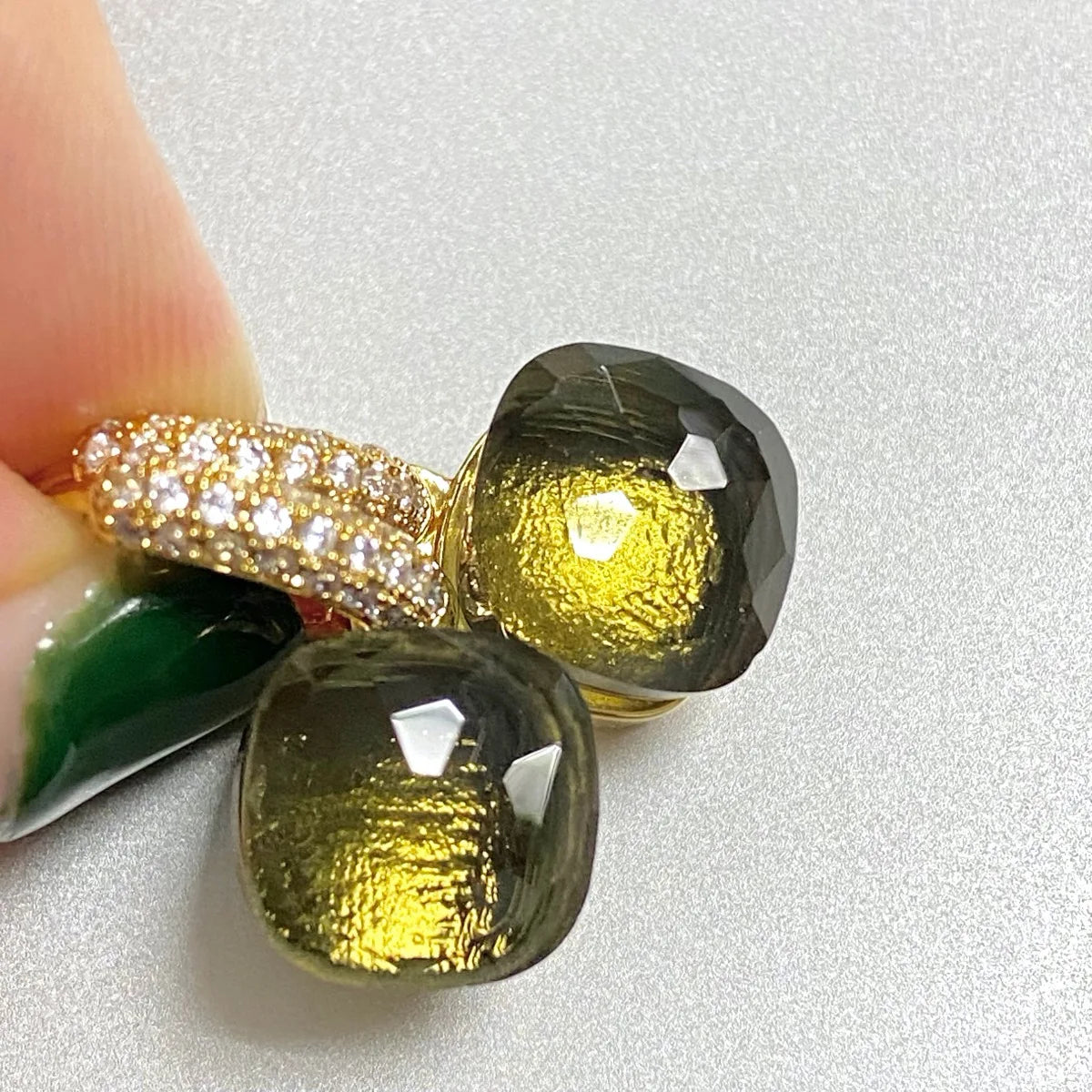 Classic Candy Color Earrings Inlay Transparent Zircon 27Colors Crystal Earrings Rose Gold Plated Fashion Jewelry For Women