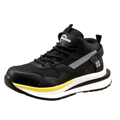 Soft-soled non-slip safety shoes four seasons models men's anti-smash anti-puncture steel head safety shoes new models