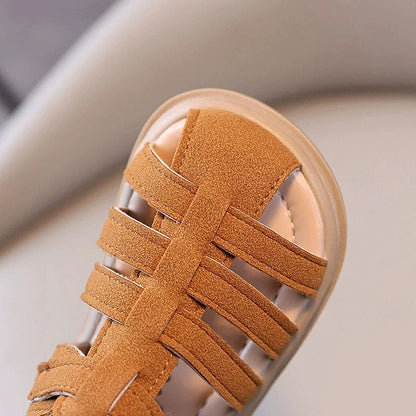 Summer Kids Sandals Solid Color Boys Beach Sandals Baby Girl Shoes Soft Bottom Leisure Shoes