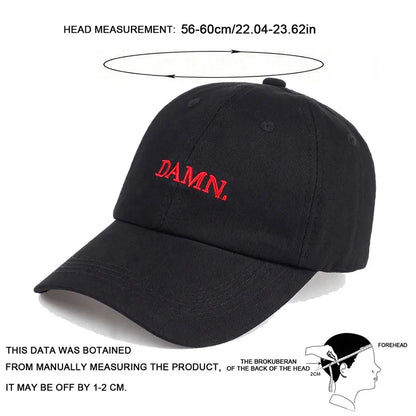 Hats for men and woman Embroidered DAMN. Dad Hat Hip Hop Stitched Kendrick lamar Unstructured Rapper Snapback Baseball Cap