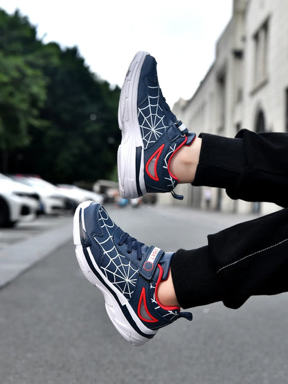 New children's shoes boys cartoon spider sneakers students casual light running shoes children's non-slip basketball shoes 26-38