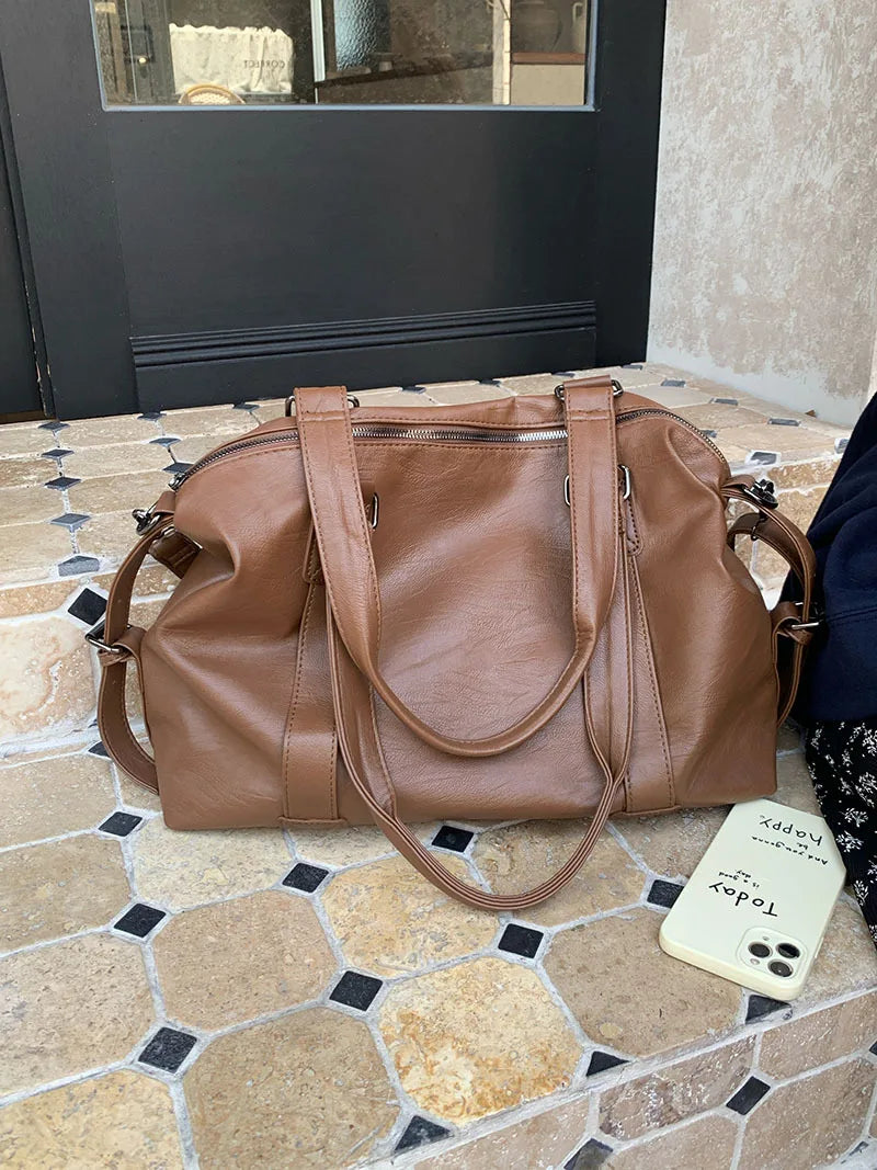 Brand Luxury Designer Tote Bag For Women Lage Capacity Travel Cross Bag High Quality PU Leather Handbags Messenger Bag