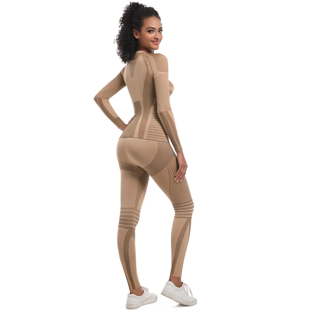 Women Skiwear Set Yoga Set Skiing Underwear Fitness Workout Thermal Gym Ski Snowboarding Running Yoga Exercise Suit Long Johns