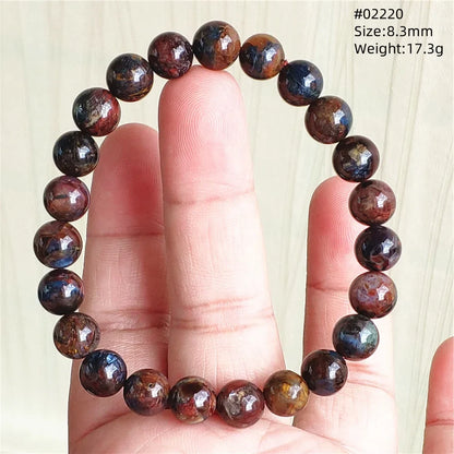 Natural Blue Pietersite Bracelet Women Men Beads Round Beads Chatoyant Cat Eye Fire Pietersite Namibia AAAAAA