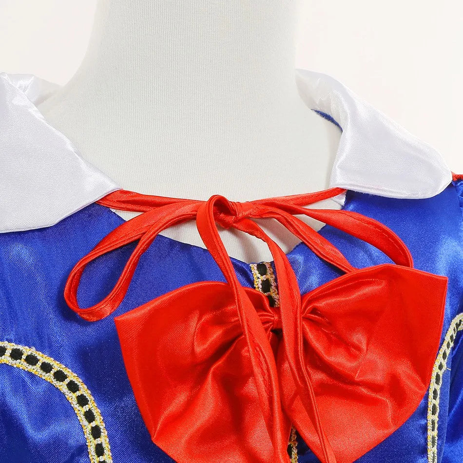 Vestido Laranja Disney Princesa Cosplay de Manga Curta Fofo com Renda para Meninas + Capa + Conjunto de Acessórios Presente de Aniversário