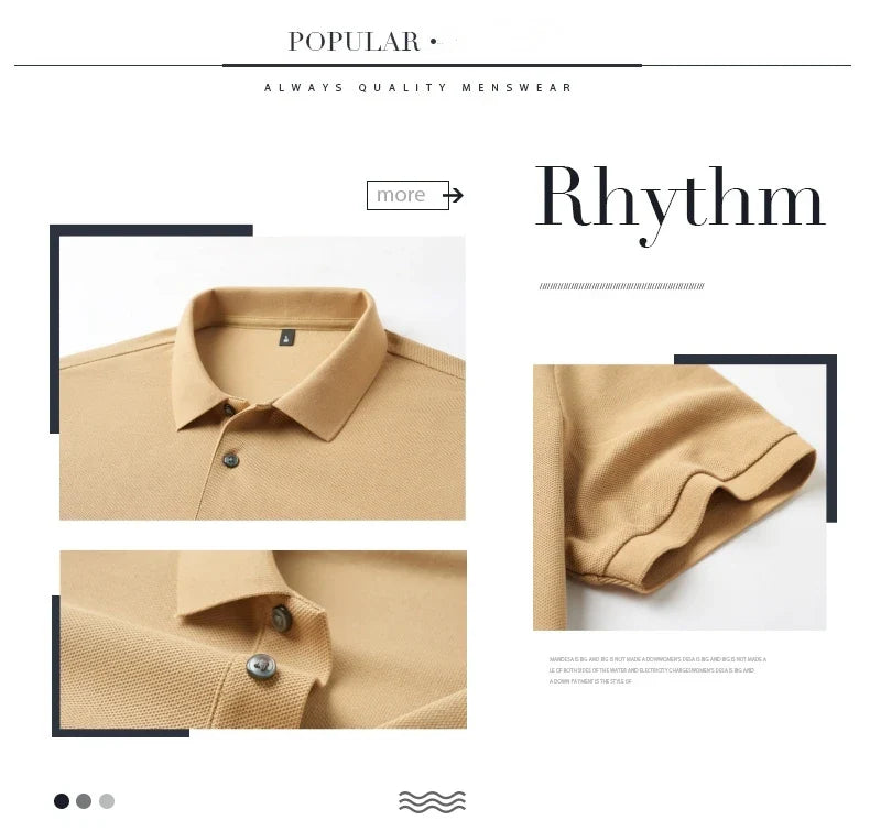 100% pure cotton fashion luxury brand pony embroidered comfortable POLO shirt for summer mens new striped exquisite short sleeve