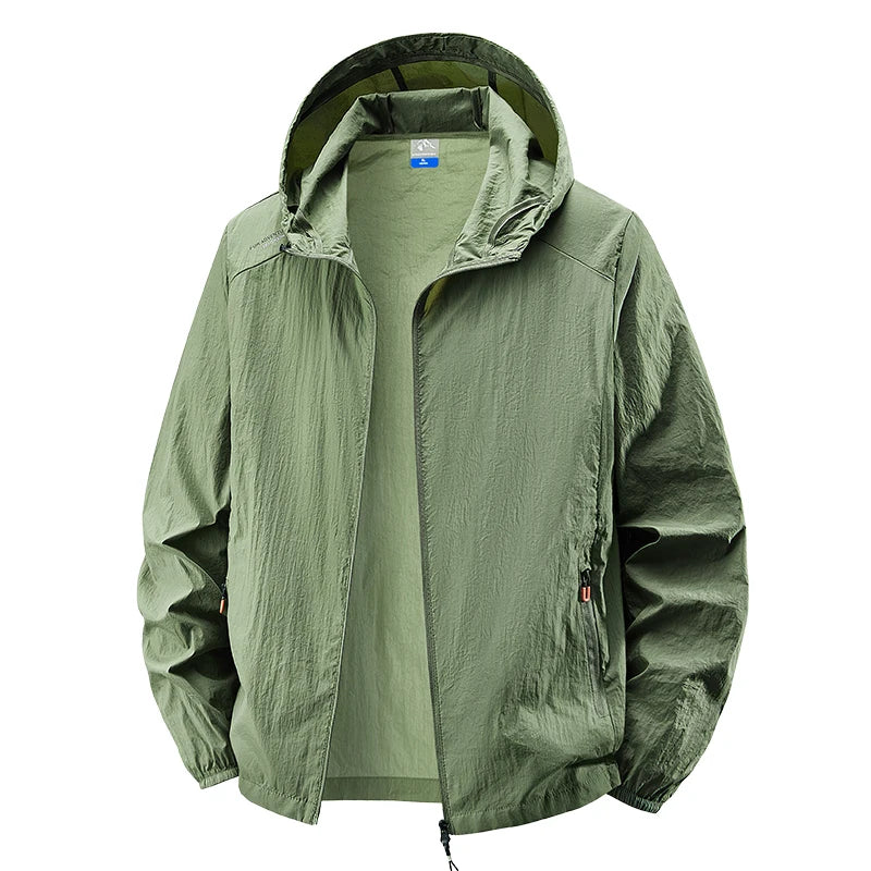 Fast Ship Summer Jackets Men Hooded Windbreaker Coats Camping Sunscreen Clothing Men Ultrathin Fishing Wearing Man Sportswear