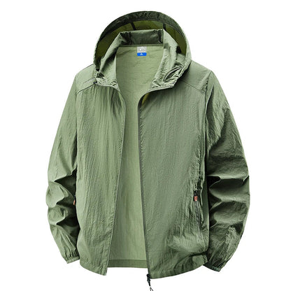 Fast Ship Summer Jackets Men Hooded Windbreaker Coats Camping Sunscreen Clothing Men Ultrathin Fishing Wearing Man Sportswear
