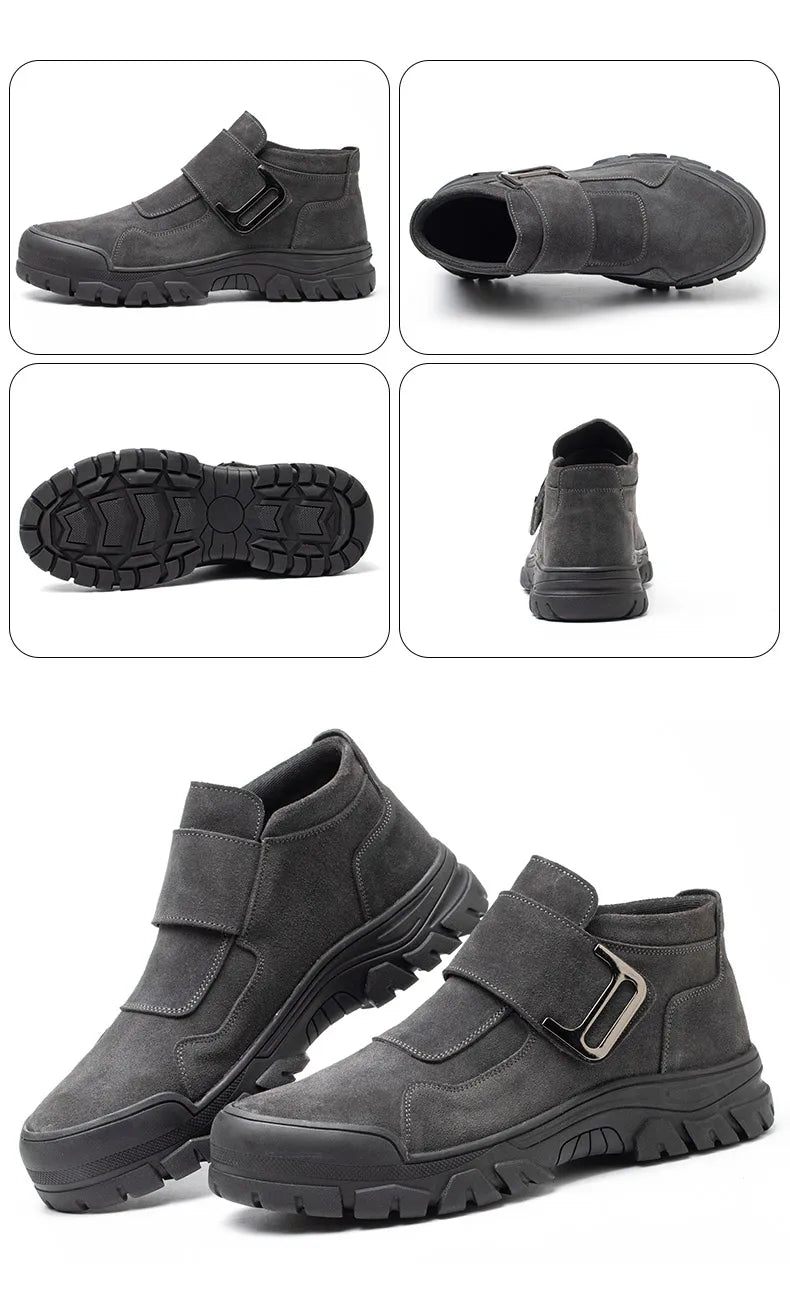Men Work Safety Shoes Anti-Smashing Steel Toe Puncture Proof Boots Indestructible Work Shoes Construction Work Shoes For Man