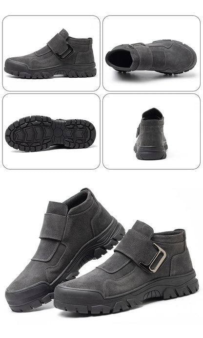 Men Work Safety Shoes Anti-Smashing Steel Toe Puncture Proof Boots Indestructible Work Shoes Construction Work Shoes For Man