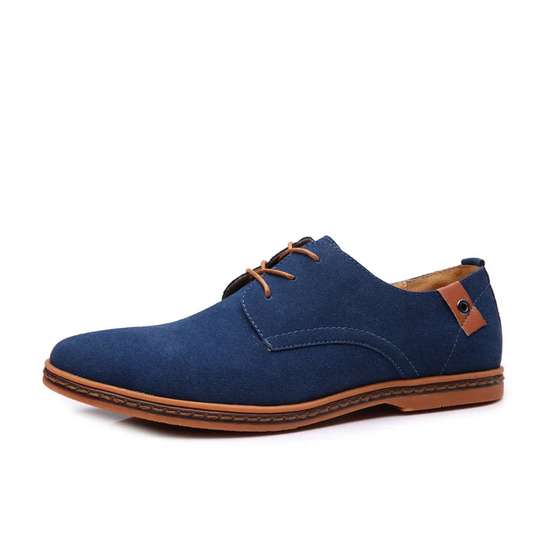 Men's Spring Suede Casual Oxfords Shoes Breathable Comfort Matte Finish Business Shoes Classic Sneakers Footwear Dress Shoes