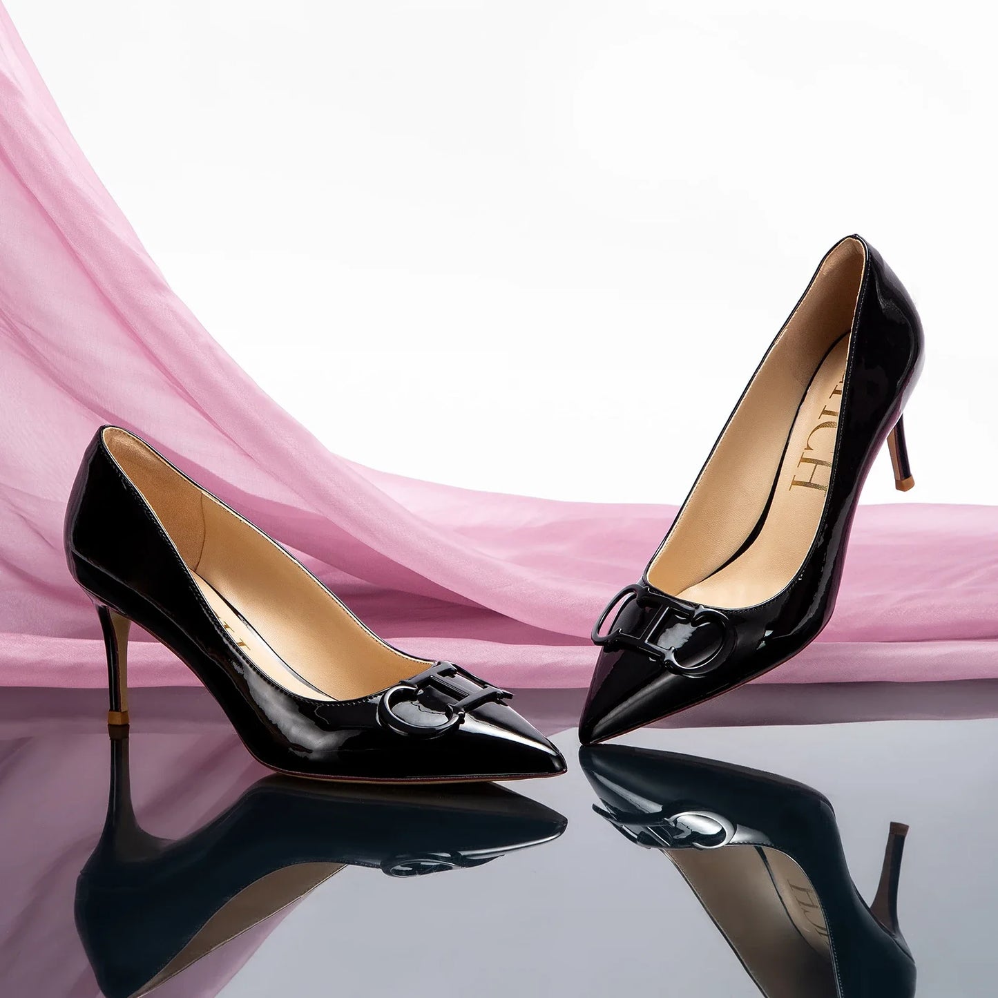 Solid Colour Classic Style New Women's Single Shoes Retro Simple Exquisite Workmanship Versatile Women's High-heeled Shoes