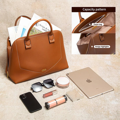 Women's Shoulder Bag New High Quality Business Bag Large Capacity Handbag Wine Red