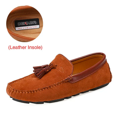 Genuine Leather Men Shoes Spring Fashion Leather Men Loafers Flats New High Quality Casual Shoes For Men Driving Shoes